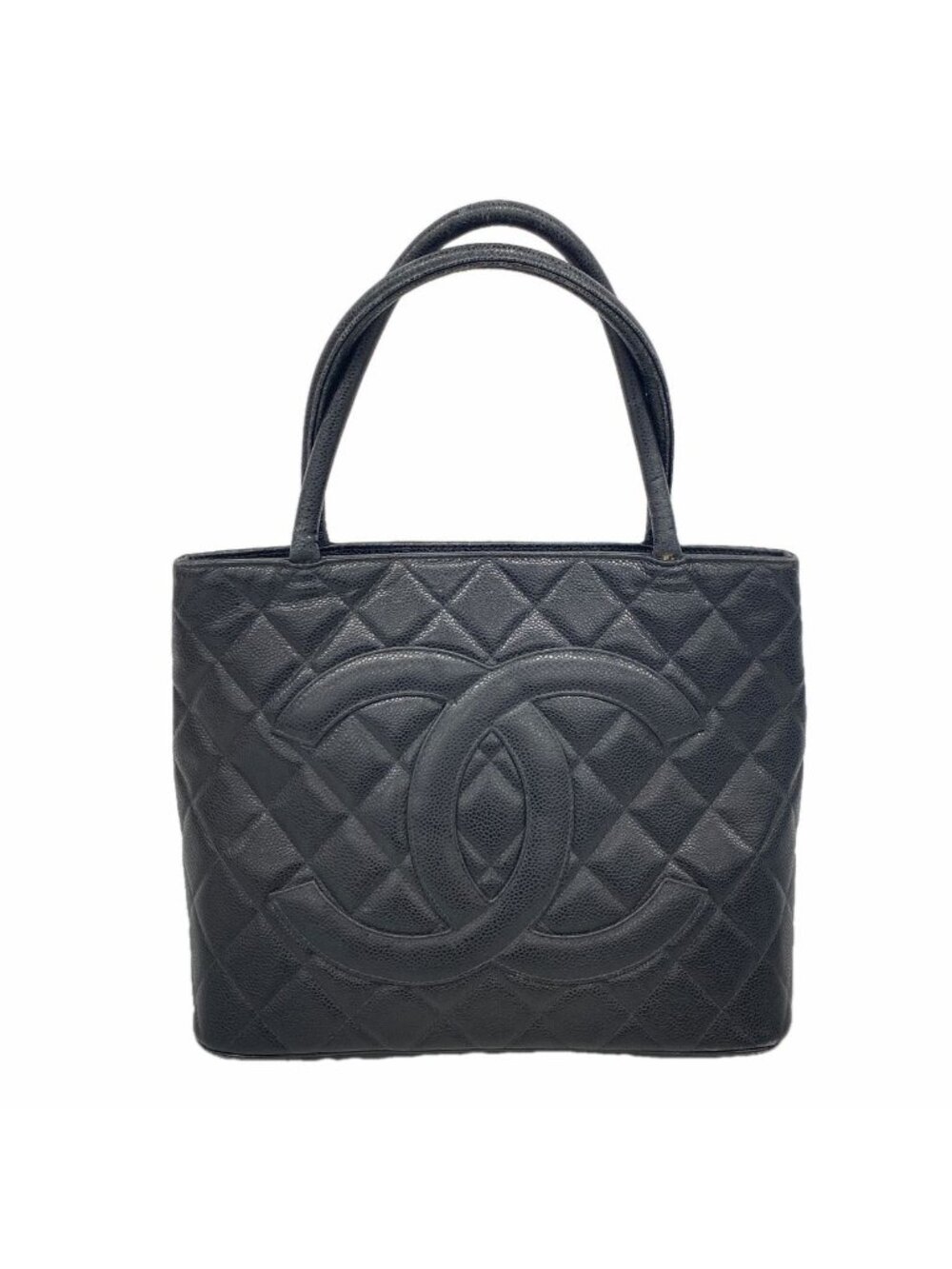 Chanel Tote Bag Reissue Caviar Leather Black Gold